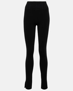 Galvan London Split-Hem Leggings - Black