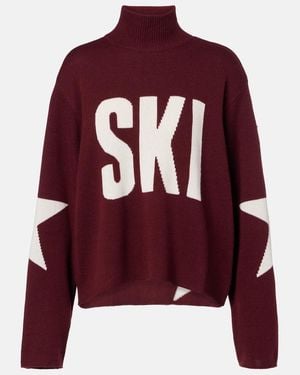 Goldbergh Rollkragenpullover Aus Einem Wollgemisch - Rot
