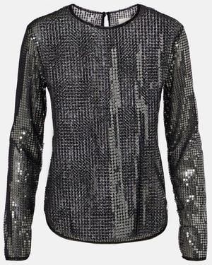 Isabel Marant Sequined Top - Black
