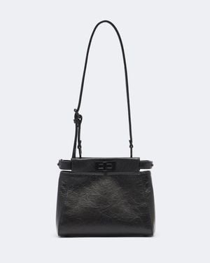 Fendi Tote Bag Peekaboo Mini Aus Leder - Schwarz