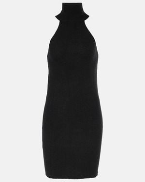 Lisa Yang Carmen Ribbed-Knit Cashmere Minidress - Black