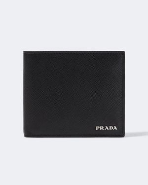 Prada Saffiano Leather Bifold Wallet - Black
