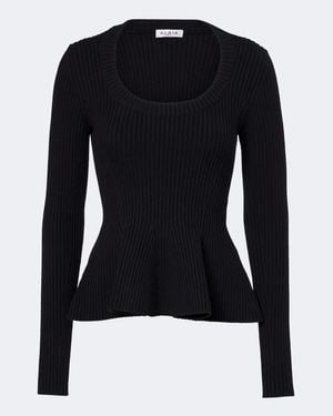 Alaïa Schoesschentop Aus Einem Wollgemisch - Blau
