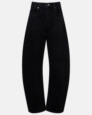 FRAME The Bubble Barrel-Leg Jeans - Blue