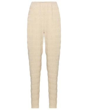 TOTEME Smocked High-Rise Slim Trousers - Natural