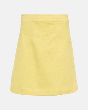 Patou Tweed Miniskirt - Yellow