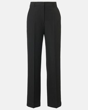 TOTEME High-Rise Straight Trousers - Black