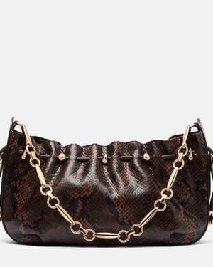 Zimmermann Halcyon Snake-Effect Leather Shoulder Bag - Black