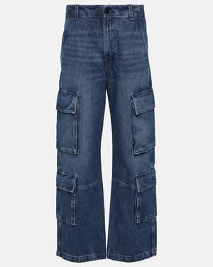 Citizens of Humanity Delena Mid-Rise Wide-Leg Cargo Jeans - Blue