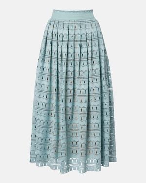 Elie Saab Knitted Maxi Skirt - Blue