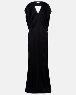 Stella McCartney Open-Back Satin Maxi Dress - Black
