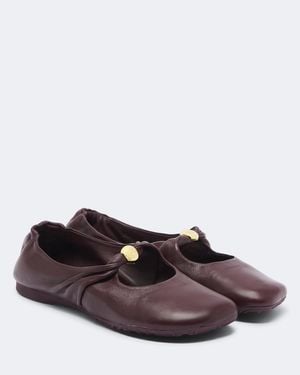 Loewe Mary-Jane-Ballerinas Pebble Soft Aus Leder - Braun