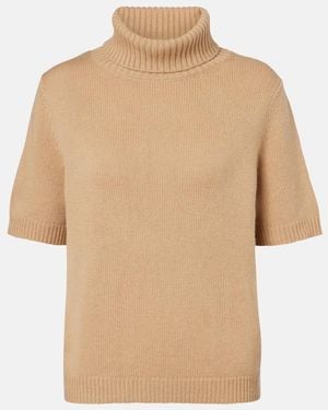 Jardin Des Orangers Turtleneck Wool And Cashmere Jumper - Natural