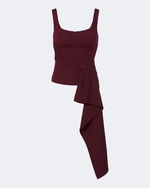 Roland Mouret Top Aus Wolle Und Seide - Lila