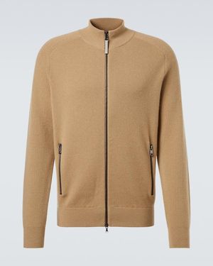 Bogner Dexter Wool And Cashmere Zip-Up Jumper - Natural