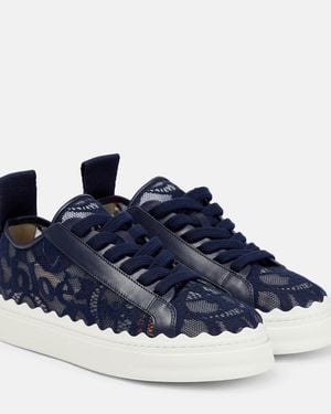 Chloé Chloe Lauren Lace Trainers - Blue