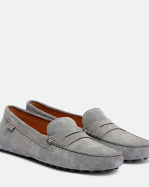 Tod's Gommino Suede Driving Shoes - Grey