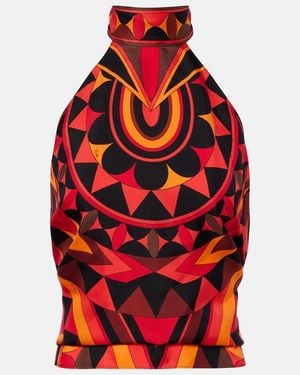 PUCCI Manuba Silk Twill Top - Red