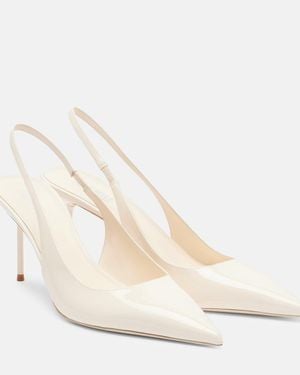 Paris Texas Lidia 70 Leather Slingback Pumps - Natural