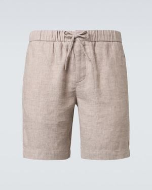 Frescobol Carioca Felipe Linen And Cotton Shorts - Natural