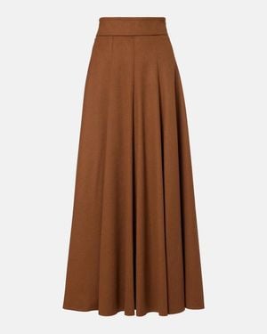 Max Mara Camel Hair Maxi Skirt - Brown