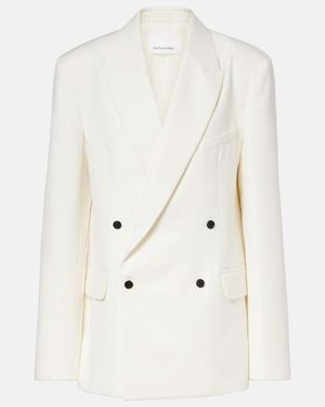 Frankie Shop Newark Double-Breasted Blazer - White