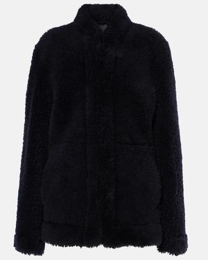 TOTEME Shearling Leather Jacket - Black