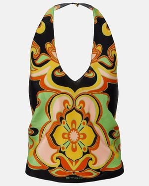 Etro Floral Paisley Silk Blouse - Black