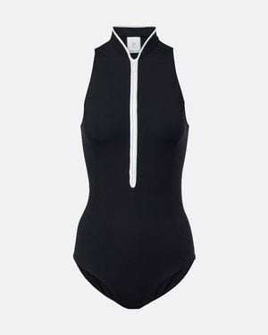 Hunza G Katya Zip-Up Swimsuit - Blue