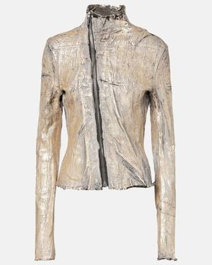 Rick Owens Gary Coated Denim Jacket - Natural