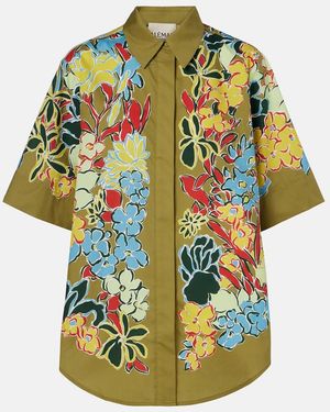 ALÉMAIS Solstice Floral Cotton-Blend Shirt - Green