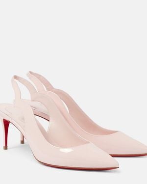 Christian Louboutin Hot Chick Sling 70 Leather Slingback Pumps - Pink