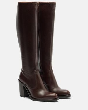 Chloé Leather Knee-High Boots - Brown