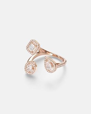 Messika My Twin Trilogy 18Kt Rose Ring With Diamonds - White