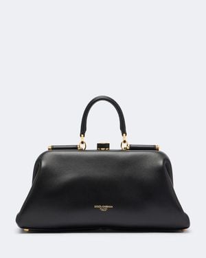 Dolce & Gabbana Grandma Medium Leather Top-Handle Bag - Black