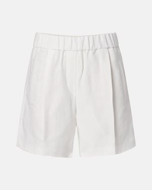 Brunello Cucinelli High-Rise Bermuda Shorts - White