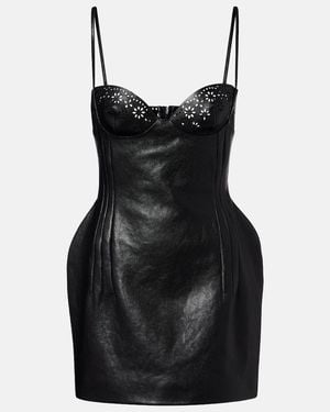 Magda Butrym Leather Minidress - Black