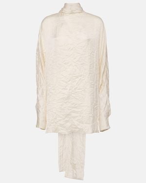 KHAITE Bex Satin Top - White