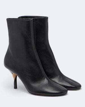 Jacquemus Collant Leather Ankle Boots - Black