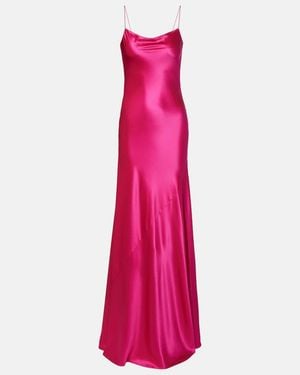 Alaïa Silk Dress With Straps - Pink
