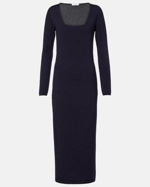 Max Mara Sophia Wool-Blend Midi Dress - Blue