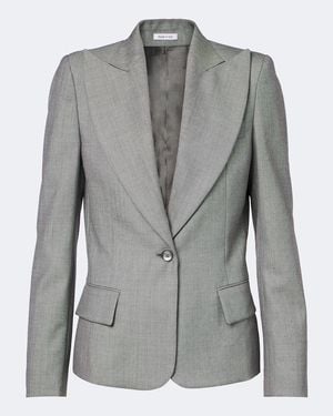 McQueen Wool Blazer - Gray