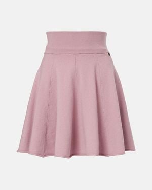 Extreme Cashmere N°379 Girl Cashmere-Blend Miniskirt - Pink