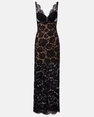 Self-Portrait Floral Lace Maxi Dress - Black