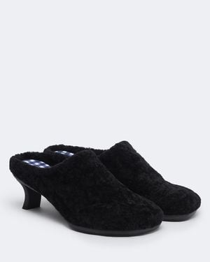 Loewe Dive Shearling Mules - Black