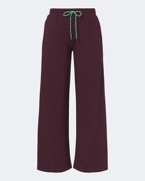 The Upside Pele Estelle Cotton Wide-Leg Pants - Purple