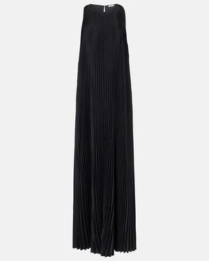 JOSEPH Chenes Pleated Halterneck Maxi Dress - Black