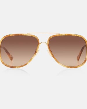 Chloé Tubolar Aviator Sunglasses - Brown