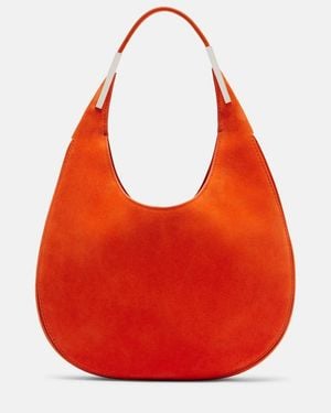 SAVETTE Florence Small Suede Shoulder Bag - Red