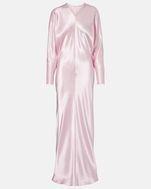 FFORME Vestido Maxi Naomie De Saten - Rosa